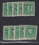 US Revenues #RD186-195 Mint\LH/NH F - VF